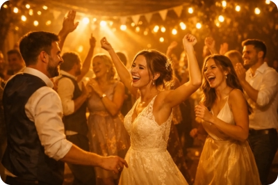Hochzeits-DJ erzeugt tolle Hochzeitsparty
