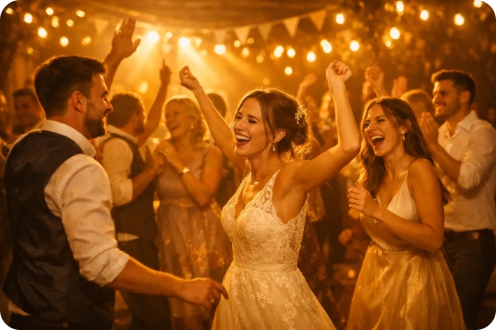 Hochzeits-DJ erzeugt tolle Hochzeitsparty